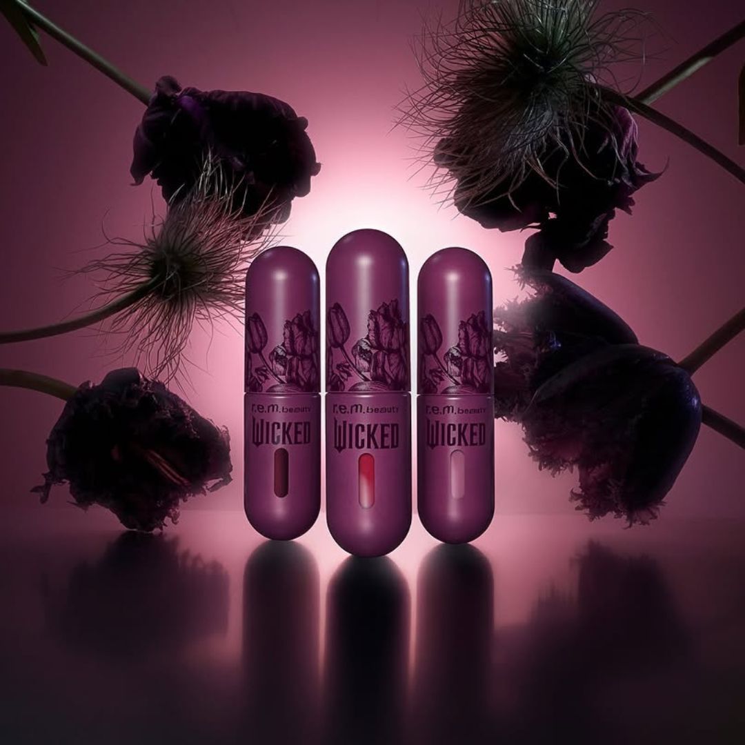 wicked lip balm, lip gloss, lip stain, lip product, beauty, Ariana grande, wicked, wicked movie, REM beauty, R.E.M. Beauty