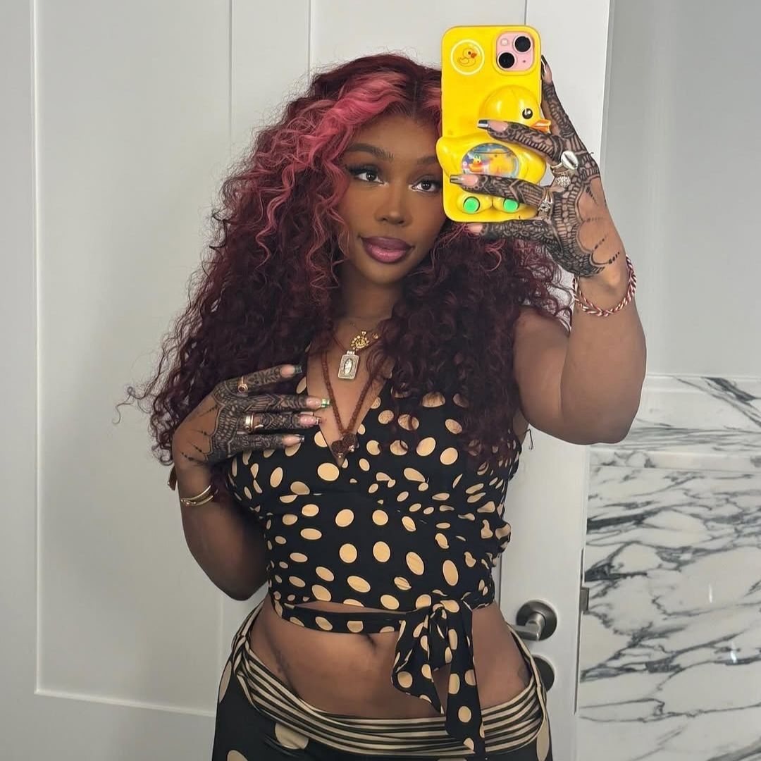 SZA, one of them days, Solána Imani Rowe, gooddyeyoung, good dye young, Paramore, Lana, pink, pink hair, hair, hair color, premiere, red carpet hair, BTS, step by step, hair color, breakdown, hair colorist, wig